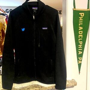 Rare Mens Medium Black Patagonia Twitter Full Zip Lightweight Jacket